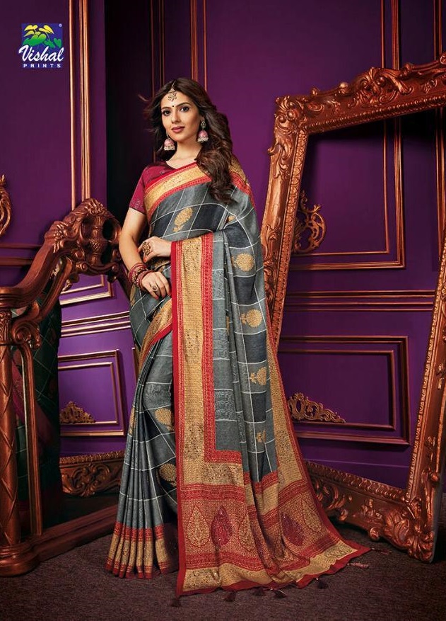 Printed 24 Vishal Purvi Sarees, With blouse piece, 5.5 m (separate blouse  piece) at Rs 865/piece in Pune