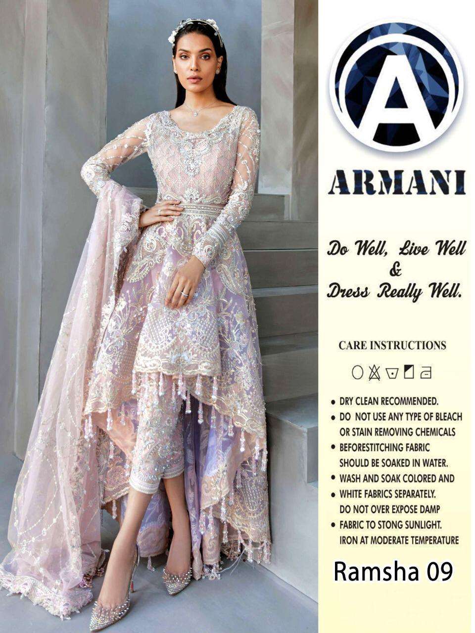 RIMISHA 09 BY ARMANI SERIES NET SALWAR SUITS WHOLESALE 1 PCS