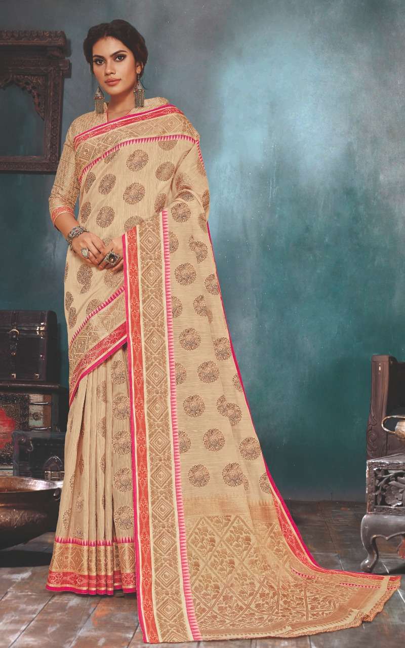 Choli silk saree with malabari blouse - Shoppingyar