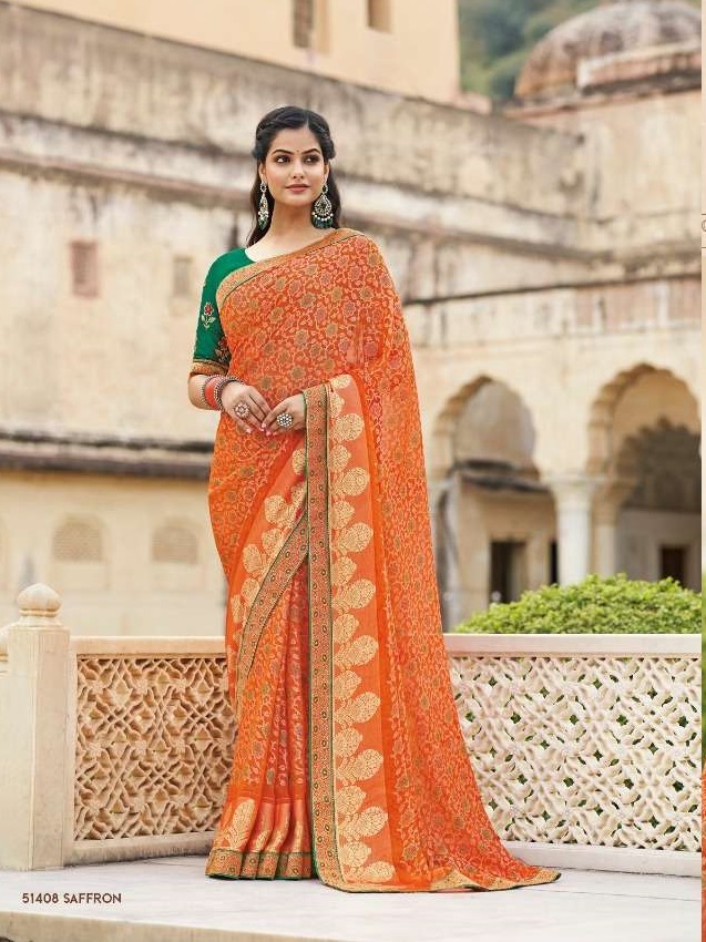 Buy online Saffron Cotton Saree from ethnic wear for Women by Teen Admire  for ₹3199 at 0% off | 2024 Limeroad.com