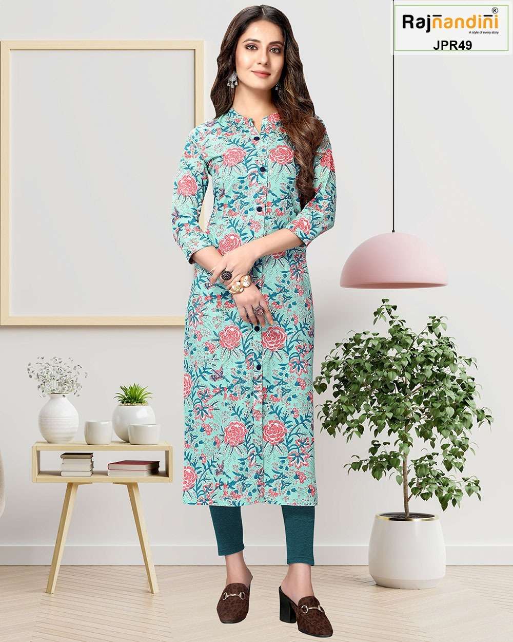 HIRAL BY 100 MILES SERIES COTTON FULL STICHED KURTIS WHOLESALE 6 PCS