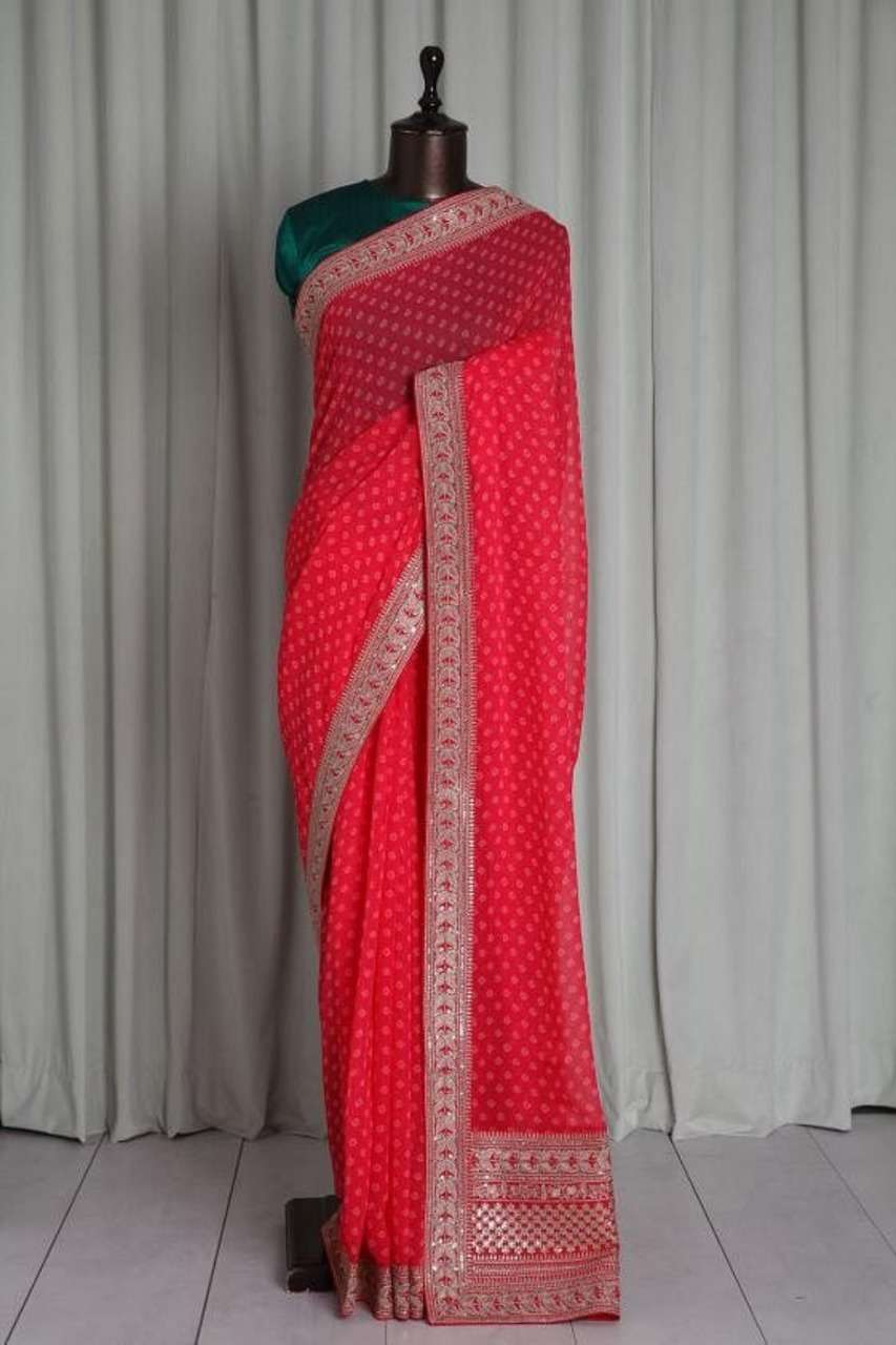 Buy kesari nandan fab Printed Bandhani Art Silk Orange Sarees Online @ Best  Price In India | Flipkart.com