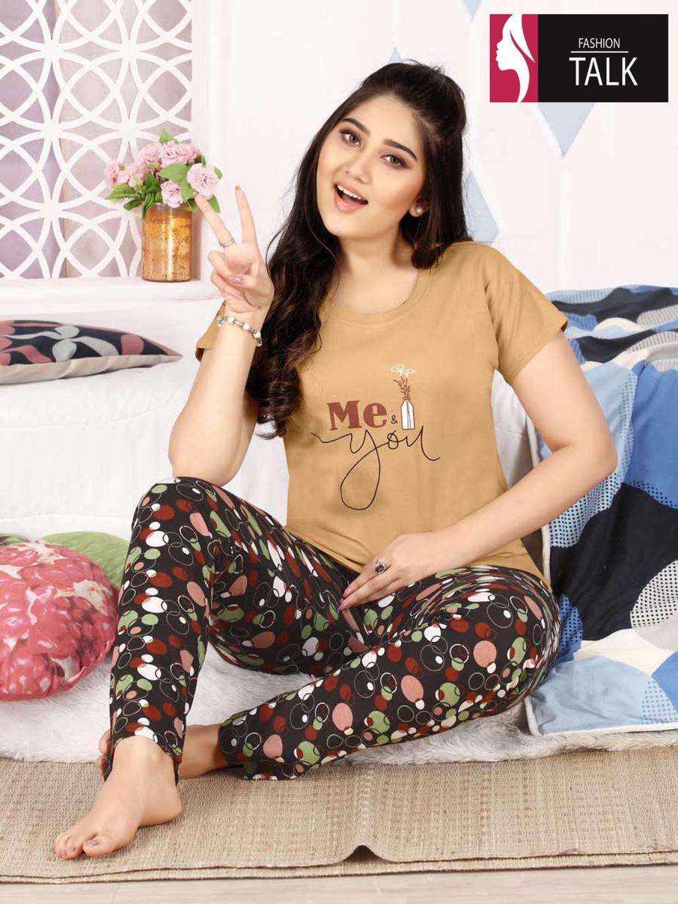 JULIET VOL-208 BY FASHION TALK 101 TO 108 SERIES COTTON FULL STICHED NIGHT  WEAR WHOLESALE 8 PCS