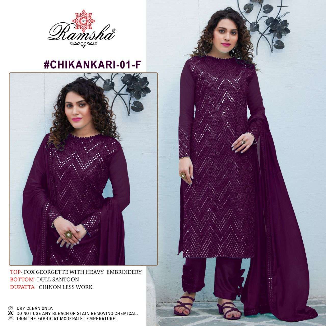Buy Pista Green Georgette Casual Wear Chikankari Dress Material Online From  Wholesale Salwar.