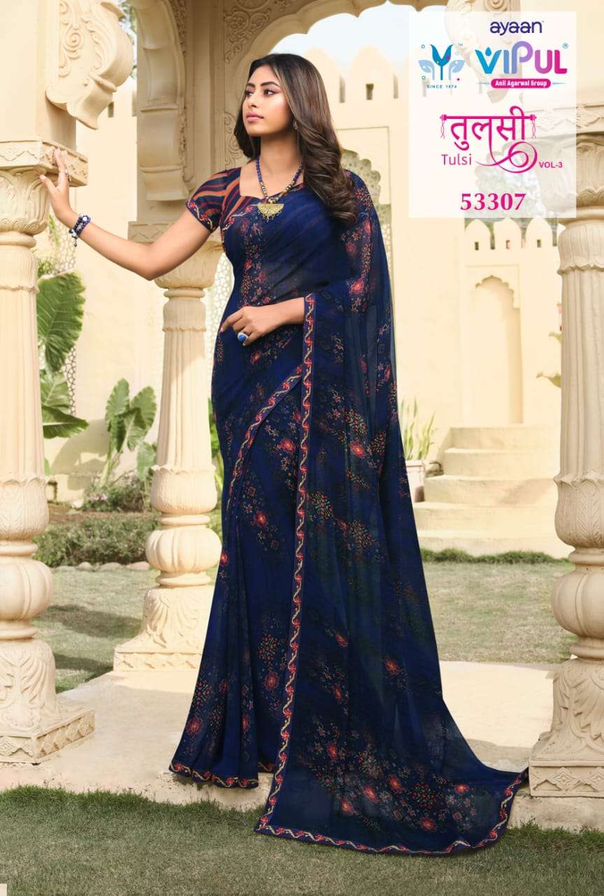 HERITAGE SILK BY VIPUL FASHION 46137 TO 46155 SERIES SILK SAREES WHOLESALE  19 PCS