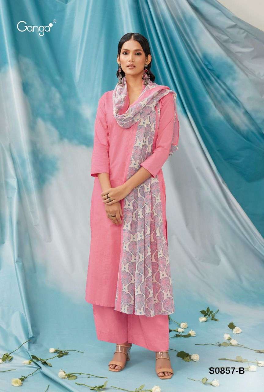 Ganga Saanvi Designer Ladies Cotton Salwar Suit | Blue