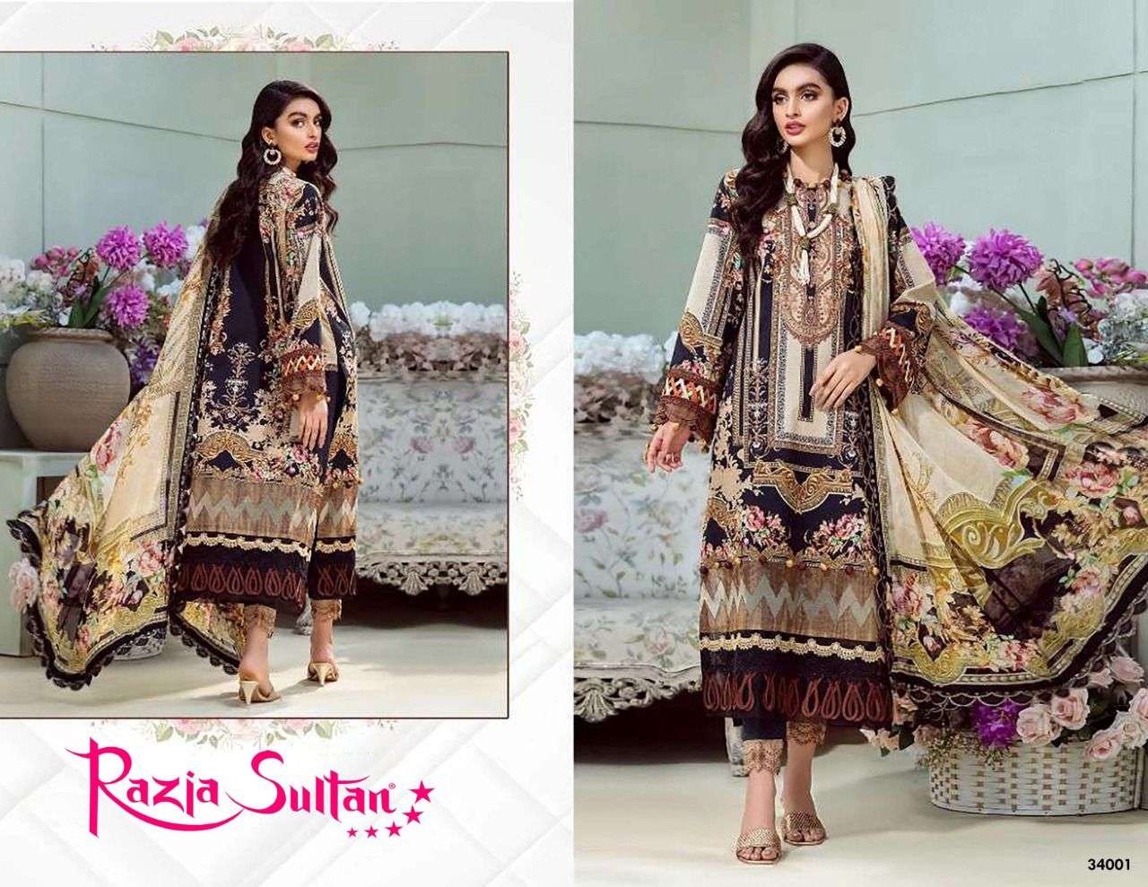 razia sultan dress material