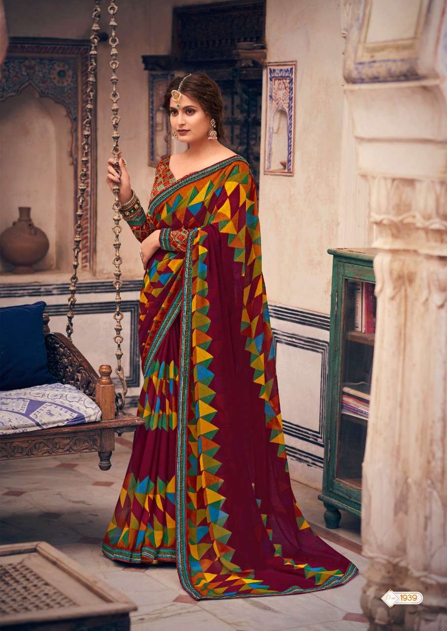 Laxmipati Chapaai 8217 Chiffon Multicolor Saree – Laxmipati Sarees | Sale