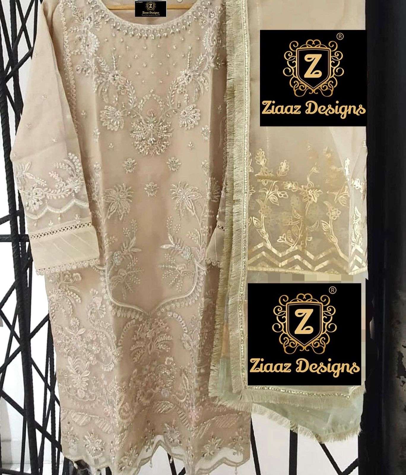 Buy Tan Brown Gown In With Embellished Sleeve - NOOR 2022