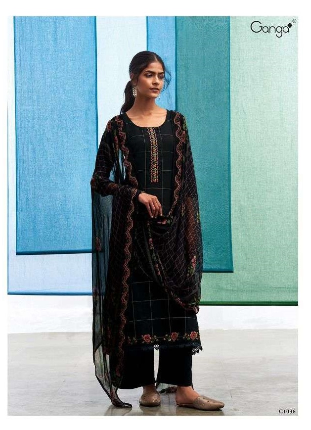 Ganga Pashmina Winter Woolen Unstitched Suit Materials for Women – Stilento