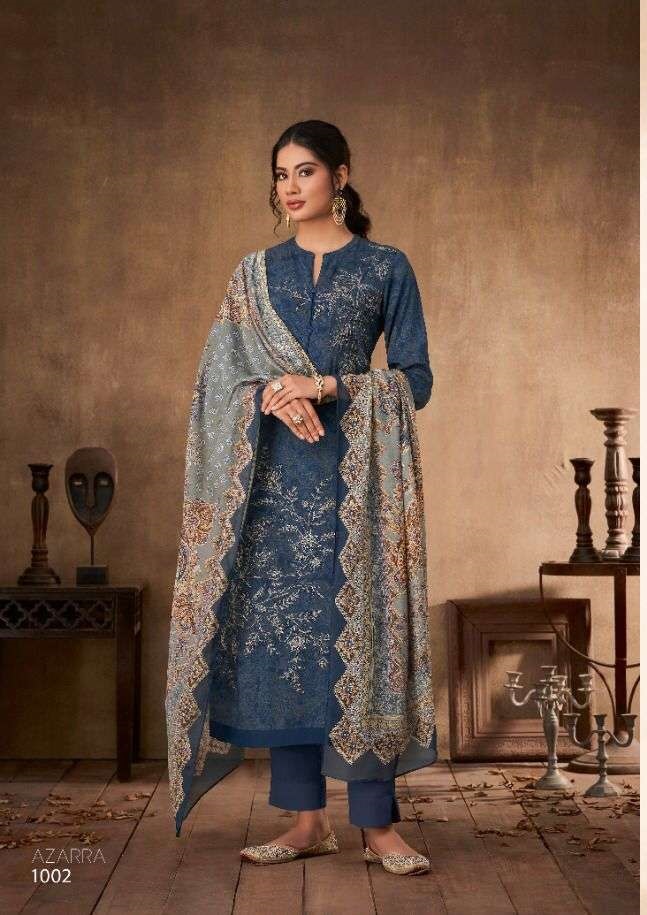 Teal Premium Designer Heavy Tusser Silk Salwar Suit