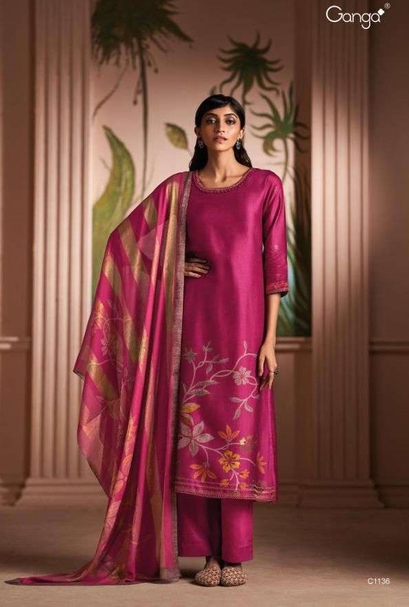 Ganga Fashion - Eiza 511 | Fashion, Stylish sarees, Designer salwar suits