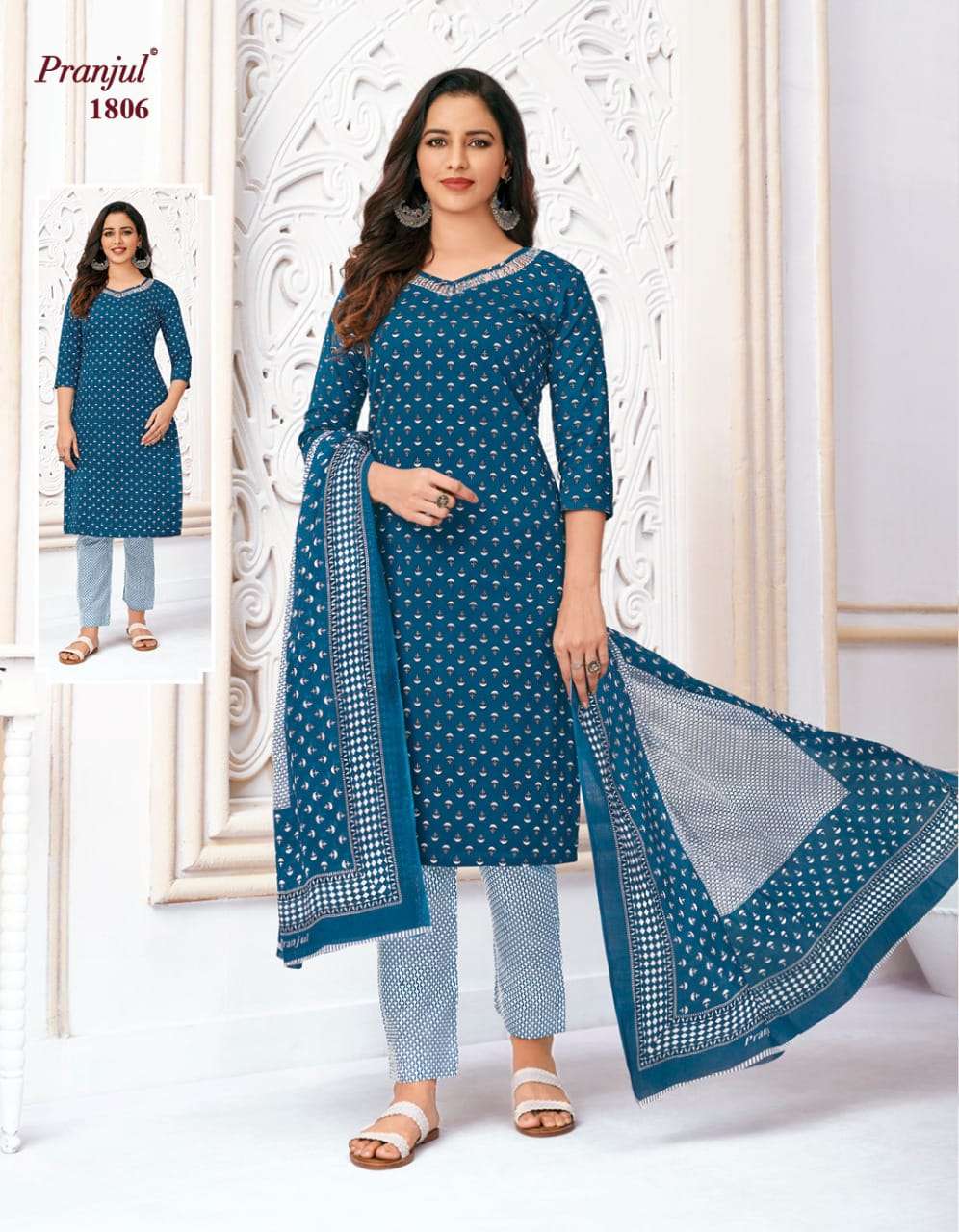 Buy A013 pranjul cotton unstitched dress material 1823 Online at Low Prices  in India at Bigdeals24x7.com