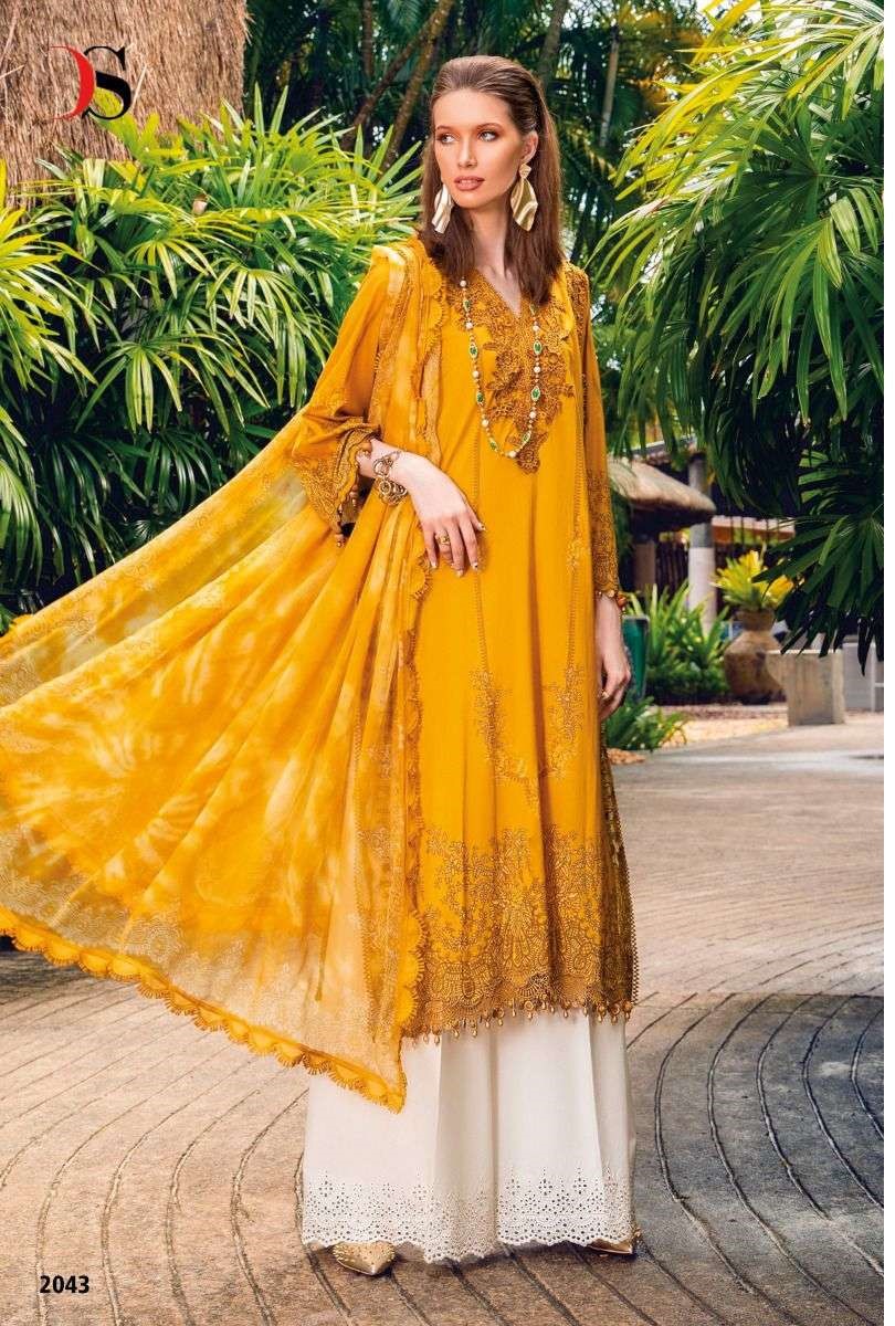 Buy Yellow Floral Print Suit Set Online - RK India Store View