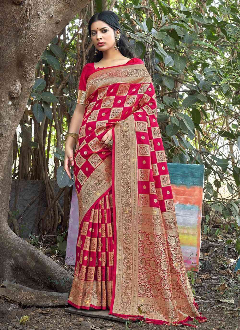 Buy MRIGNAYANI Blocked Printed Bhagalpuri Tussar Silk Green Sarees Online @  Best Price In India | Flipkart.com