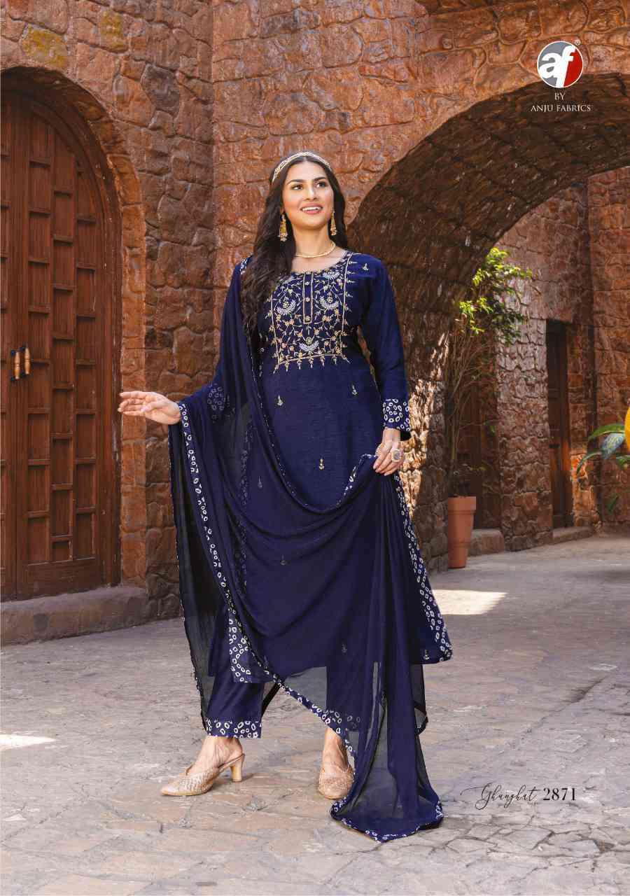 Buy Wedding Party Anarkali - Designer Blue Embroidered Anarkali Suit –  Empress Clothing