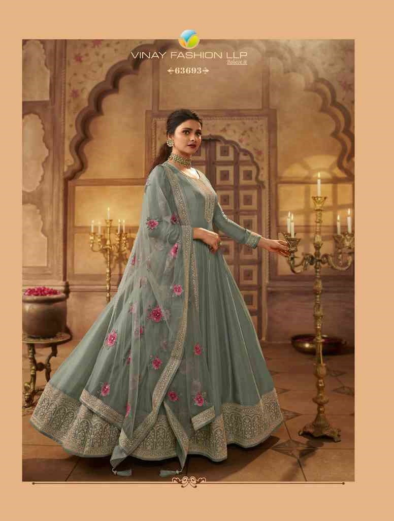Vinay Fashion Kaseesh Kashmir Valley Heavy Designer Party Wear Long  Anarkali Style embroidered Salwa… | Party wear indian dresses, Indian party  wear, Anarkali dress