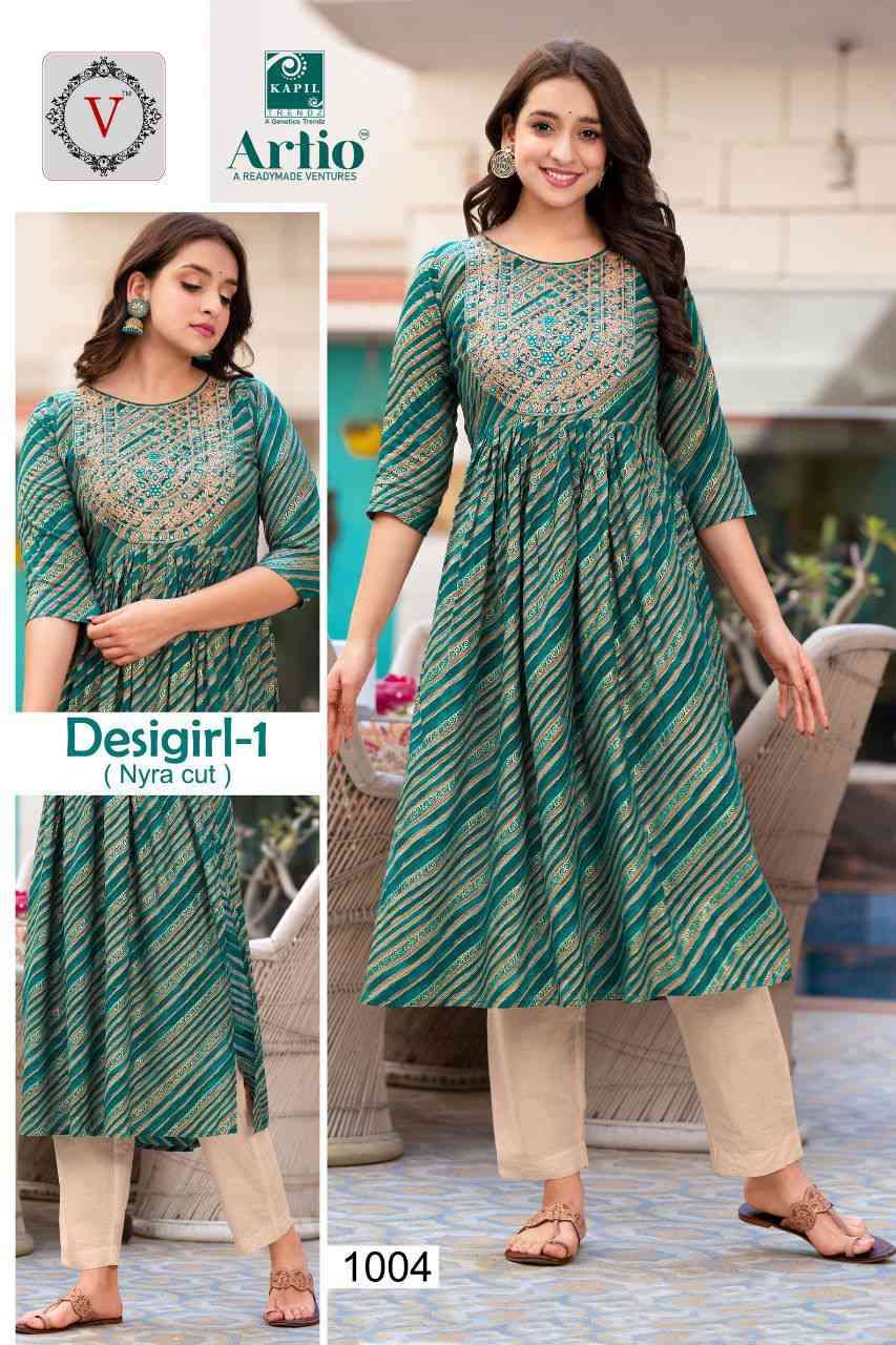 DESI GIRL VOL 1 BY KAPIL TRENDS RAYON FULL STICHED KURTIS ...