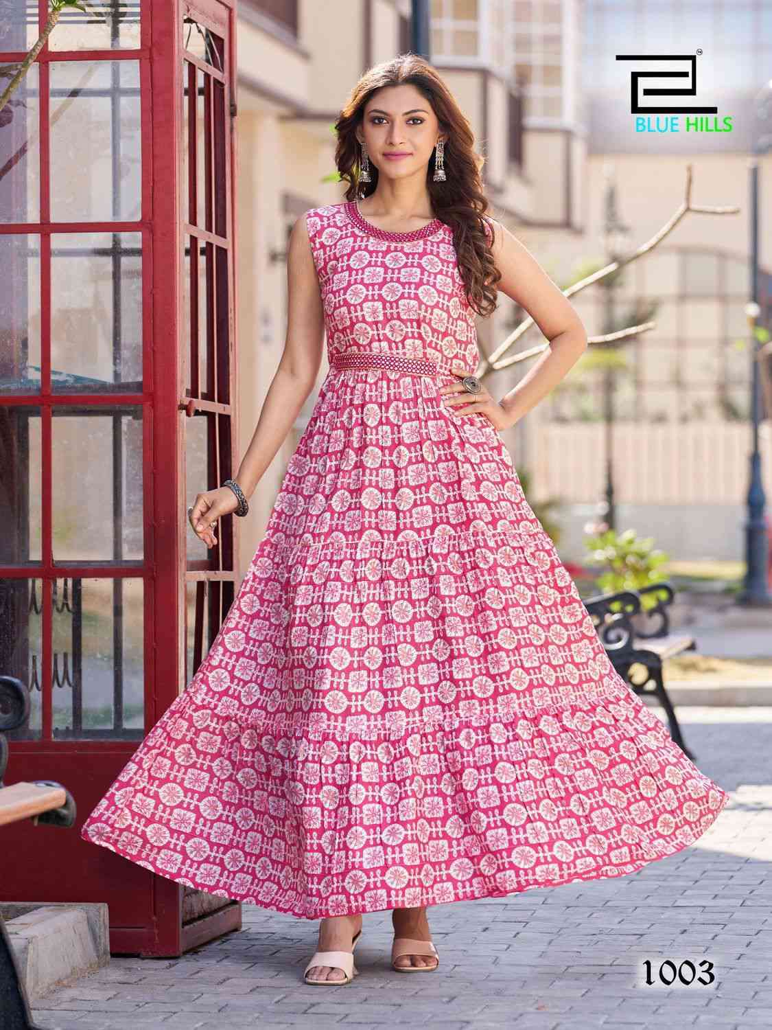 Full Sleeve Design Frock Style Kurtis at Rs 699 in Surat | ID: 26246959230