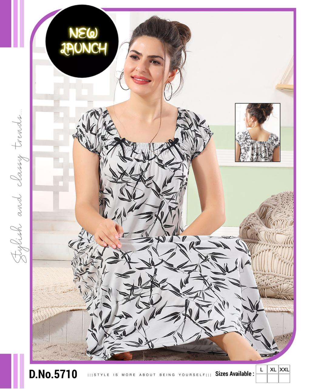 Floral Printed Rayon Nighty Wholesale at Rs 750/piece | Jamshedpur | ID:  2851361781330
