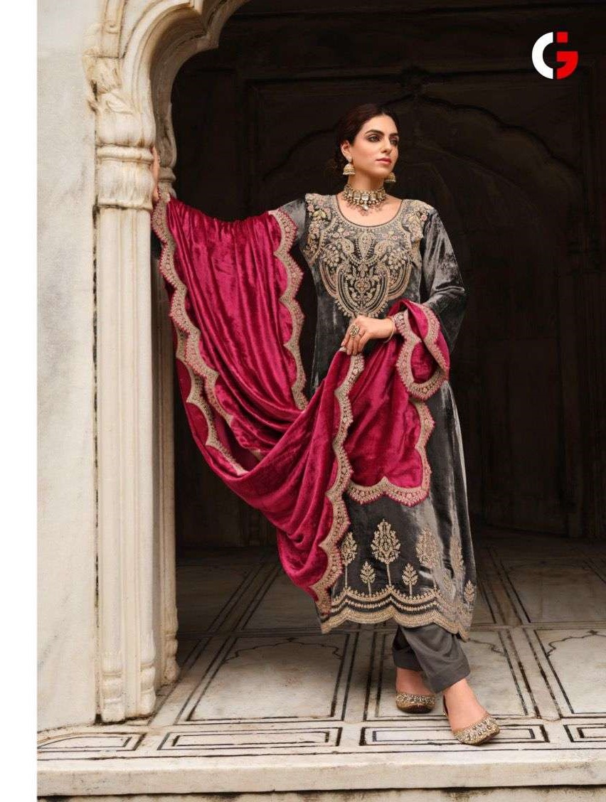 KILORY TRENDS ZARBAB VELVET EMBROIDERY SUITS WHOLESALER, 40% OFF