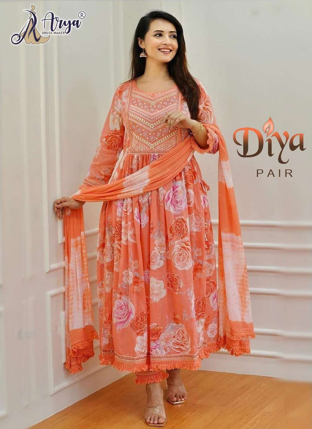 DIYA BY ARYA DRESS MAKER GEORGETTE FULL STICHED SALWAR SUITS WHOLESALE 1 PCS