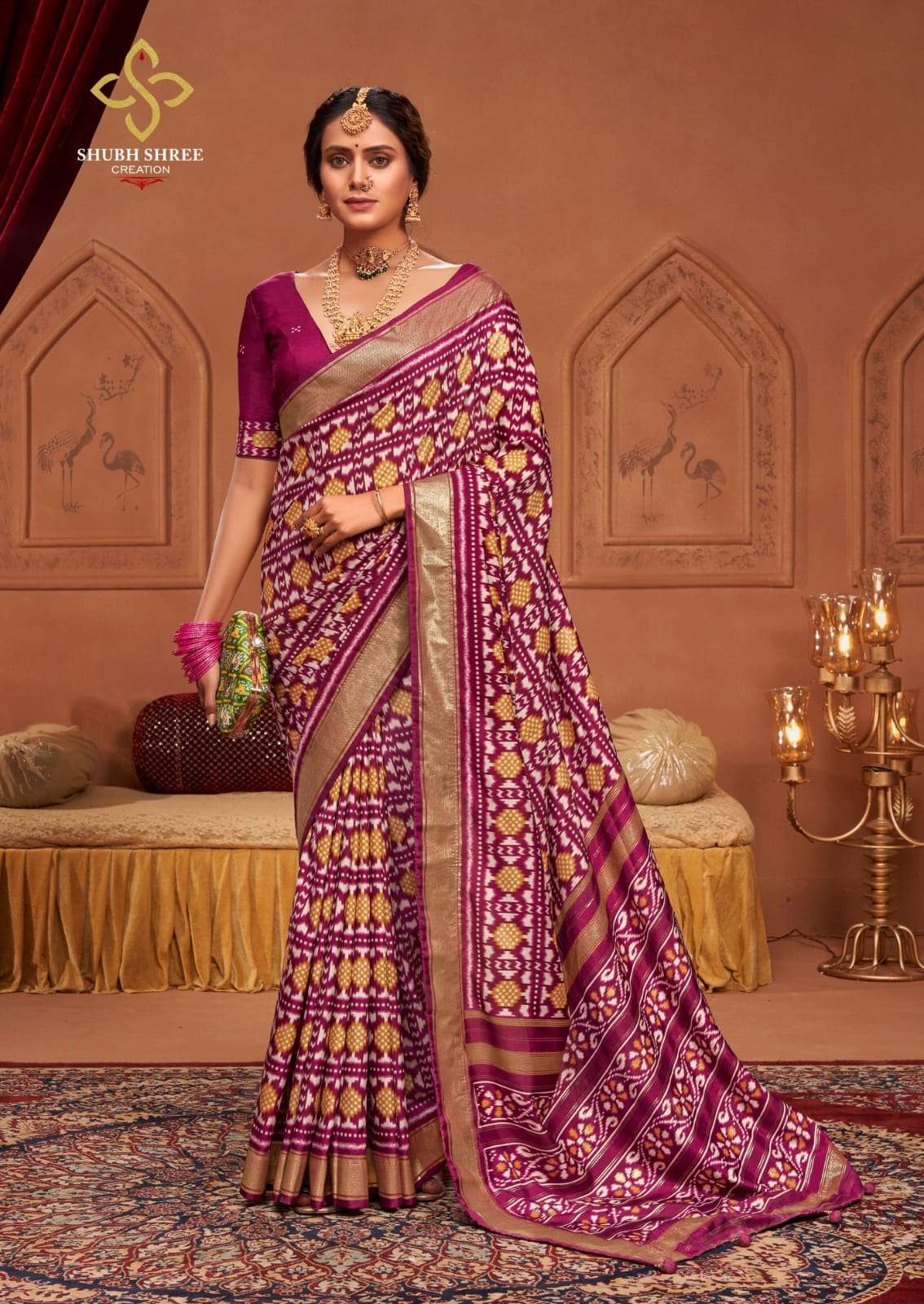 SHUBH SHREE PRABHATAM GEORGETTE SILK SAREE