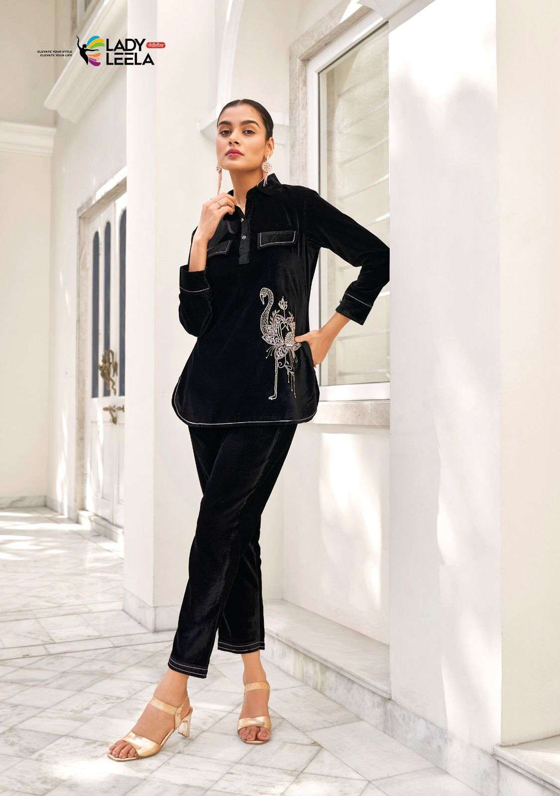 Lady Leela Marbles Winter Diaries Vol 2 Designer Velvet Cord Set Winter  Wear Outfit