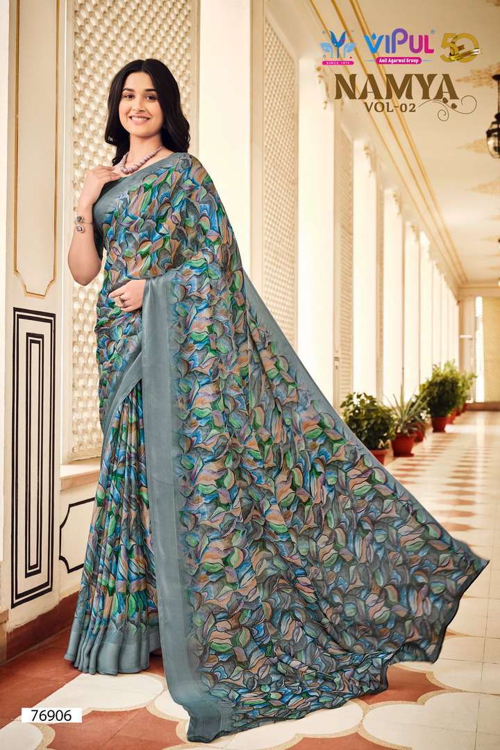 Heritage Silk Vol 7 Vipul Sarees Crape Printed | Silk sarees online, Silk,  Saree