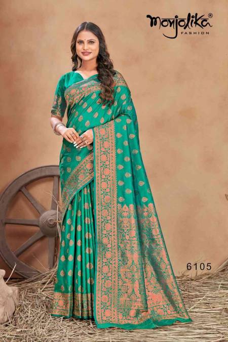 monjolika fashion manavi series 4401-4405 banarasi silk saree