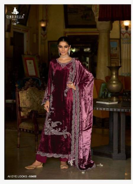 MAKHMAL E KAHANI BY CINDERELLA 10413 TO 10420 SERIES DESIGNER VELVET DRESSES