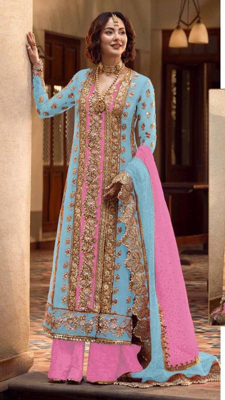 R-528 NX VOL-2 BY RAMSHA GEORGETTE UNSTICHED SALWAR SUITS