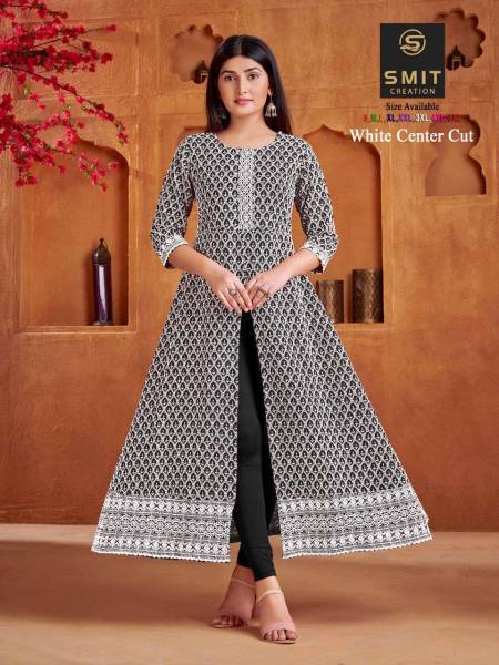Beautiful designer long length centre slit indo western style Kurti –  Ethnic arts of india