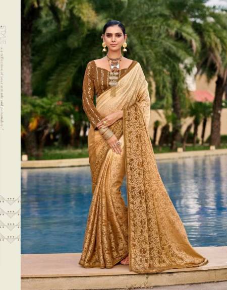 KASHVI CREATION PRESENT KRISHNA 88001-88008 AMAZING COLLECTION OF CHIFFON BRASSO  SAREES CATALOG WHOLESALER AND EXPORTER