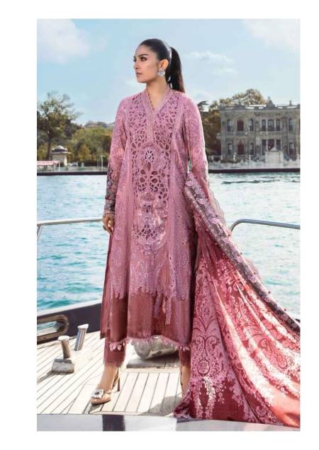 MARIA.B EMBROIDERED 24 BY DEEPSY SUITS CHIFFON PAKISTANI SEMI STICHED ...