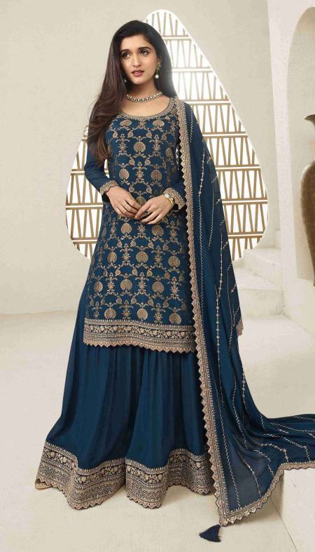 Vinay fashion presents Sheesh mahal dola silk exclusive designer party wear  gown collection