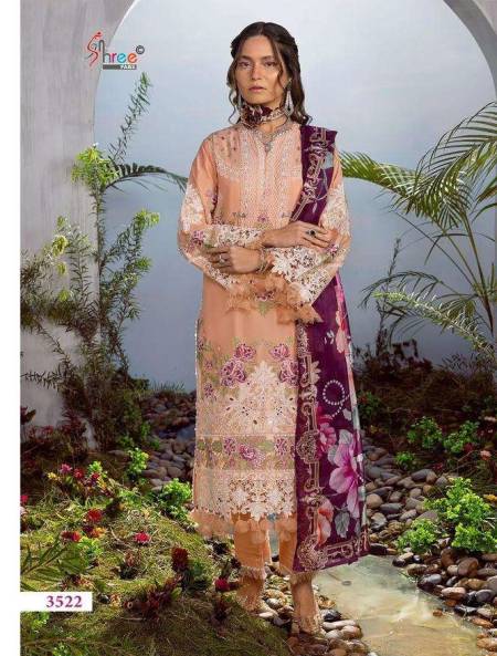 Printed Cotton Pakistani Suit in Light Beige : KMM147
