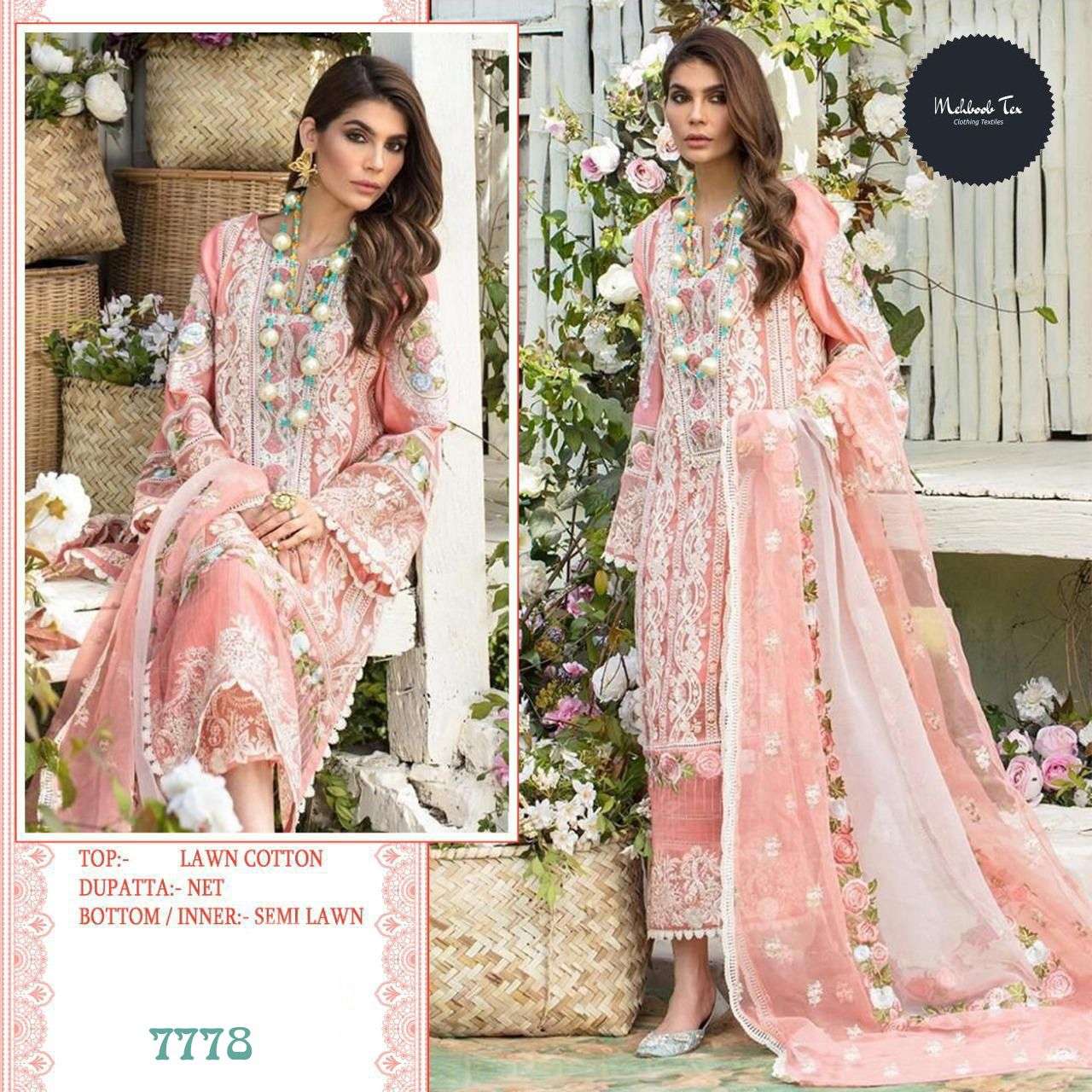 CRIMSON PREMIUM LAWN COLLECTION VOL-2 BY MEHBOOB TEX 7777 TO 7778 ...