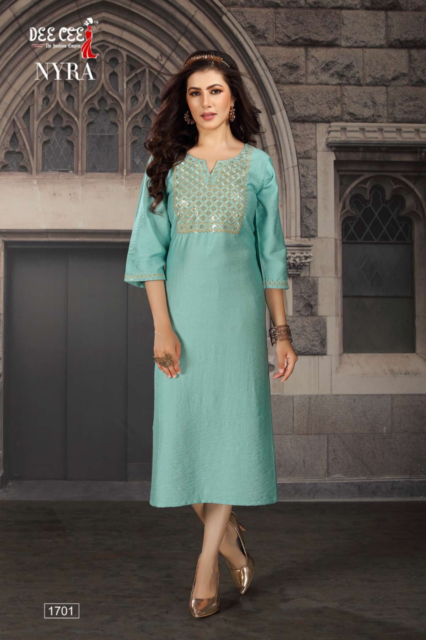 NYRA BY DEECEE FANCY FULL STICHED KURTIS WHOLESALE 6 PCS