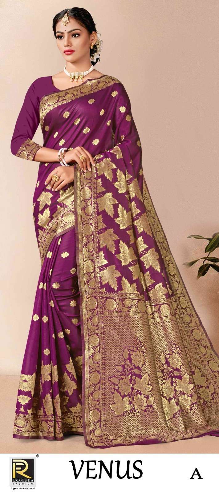 VENUS BY RONISHA FASHION SILK FULL STICHED SAREES WHOLESALE 6 PCS